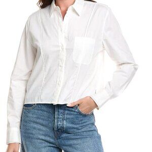 NWOT Rag & Bone Gerry Cropped White Shirt, Ladies Size M